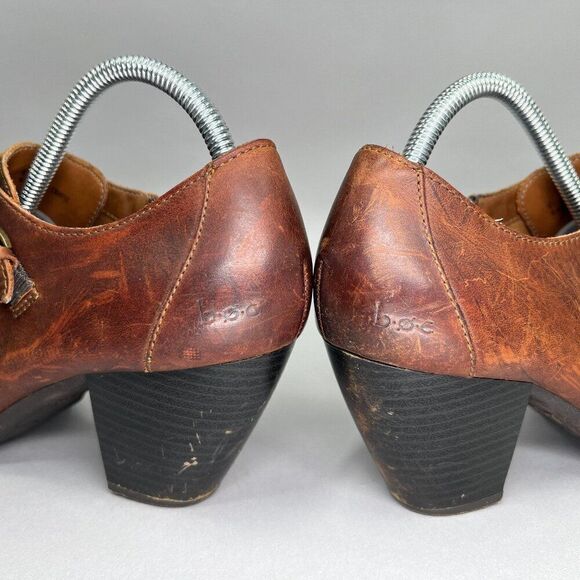 Born Concepts BOC Women's Size 8.5 Brown Leather Buckle Ankle Boots - Picture 7 of 14